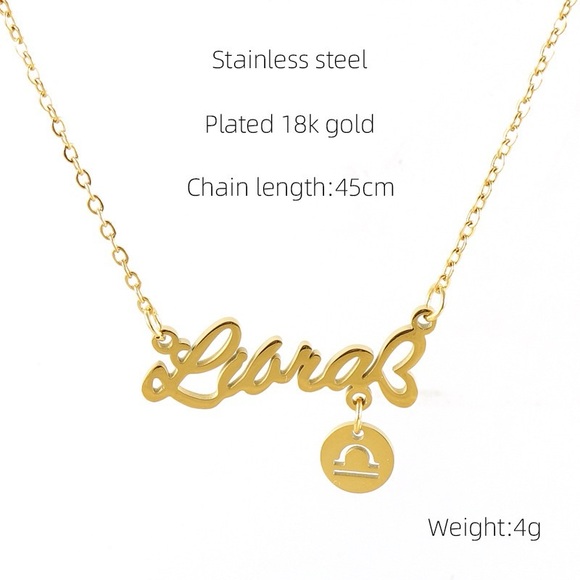 18K Gold Plated Zodiac Signs Horoscope Necklace*Astrology Star Signs*ZX - Picture 14 of 14